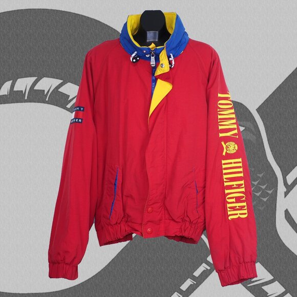 Tommy Hilfiger Sailing Jacket Vintage 1990s Fleece Lined Men's XL - Picture 1 of 6